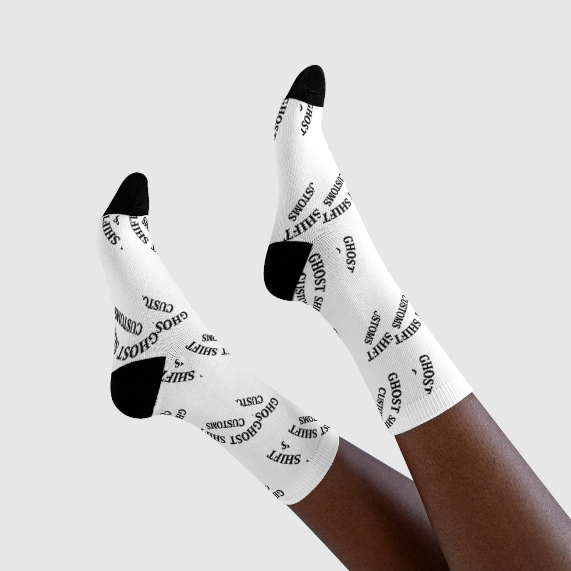 Ghost Shift Crew Socks, Trendy Socks, Unique Gift, Streetwear Accessories, Cozy Fashion, Everyday Wear