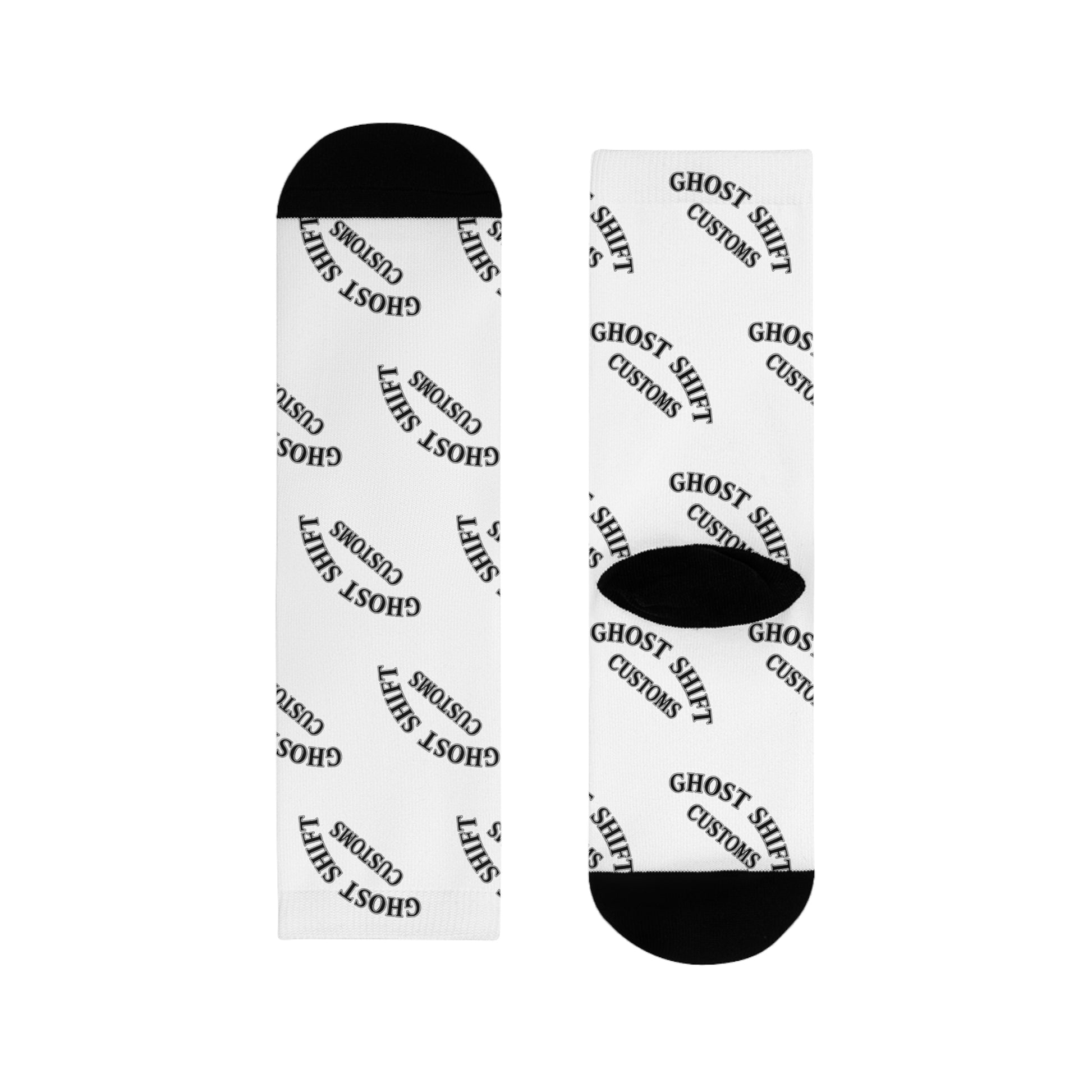 Ghost Shift Crew Socks, Trendy Socks, Unique Gift, Streetwear Accessories, Cozy Fashion, Everyday Wear