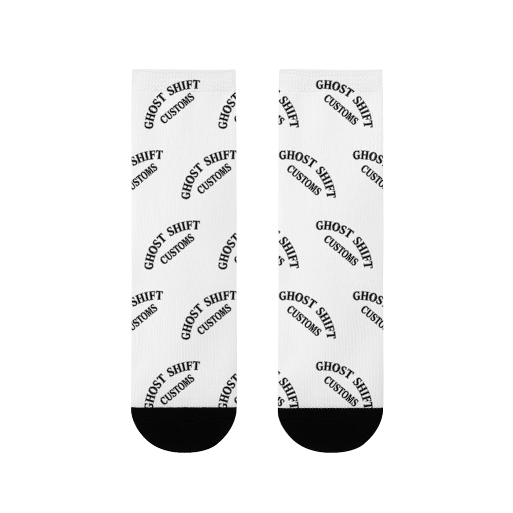 Ghost Shift Crew Socks, Trendy Socks, Unique Gift, Streetwear Accessories, Cozy Fashion, Everyday Wear