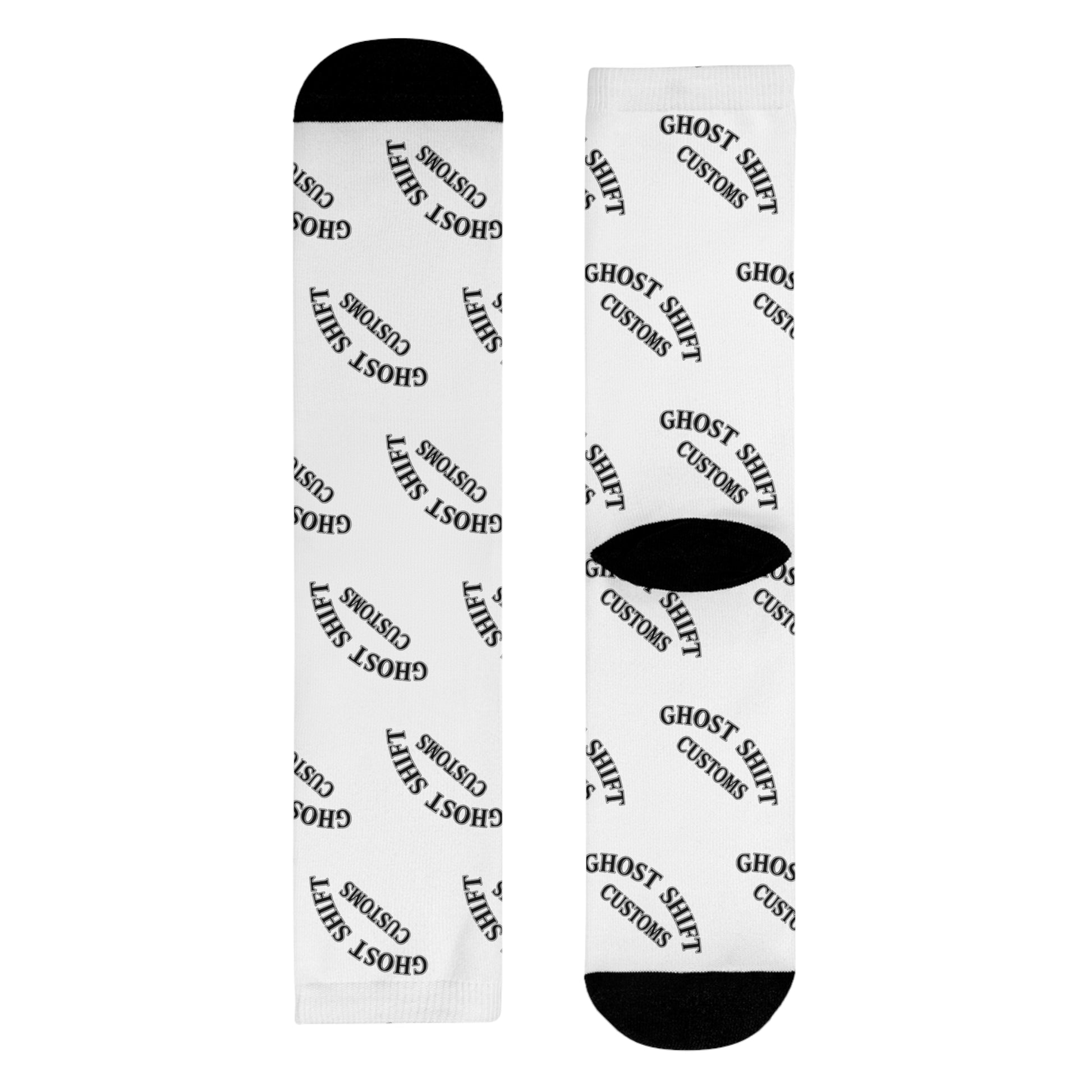 Ghost Shift Crew Socks, Trendy Socks, Unique Gift, Streetwear Accessories, Cozy Fashion, Everyday Wear