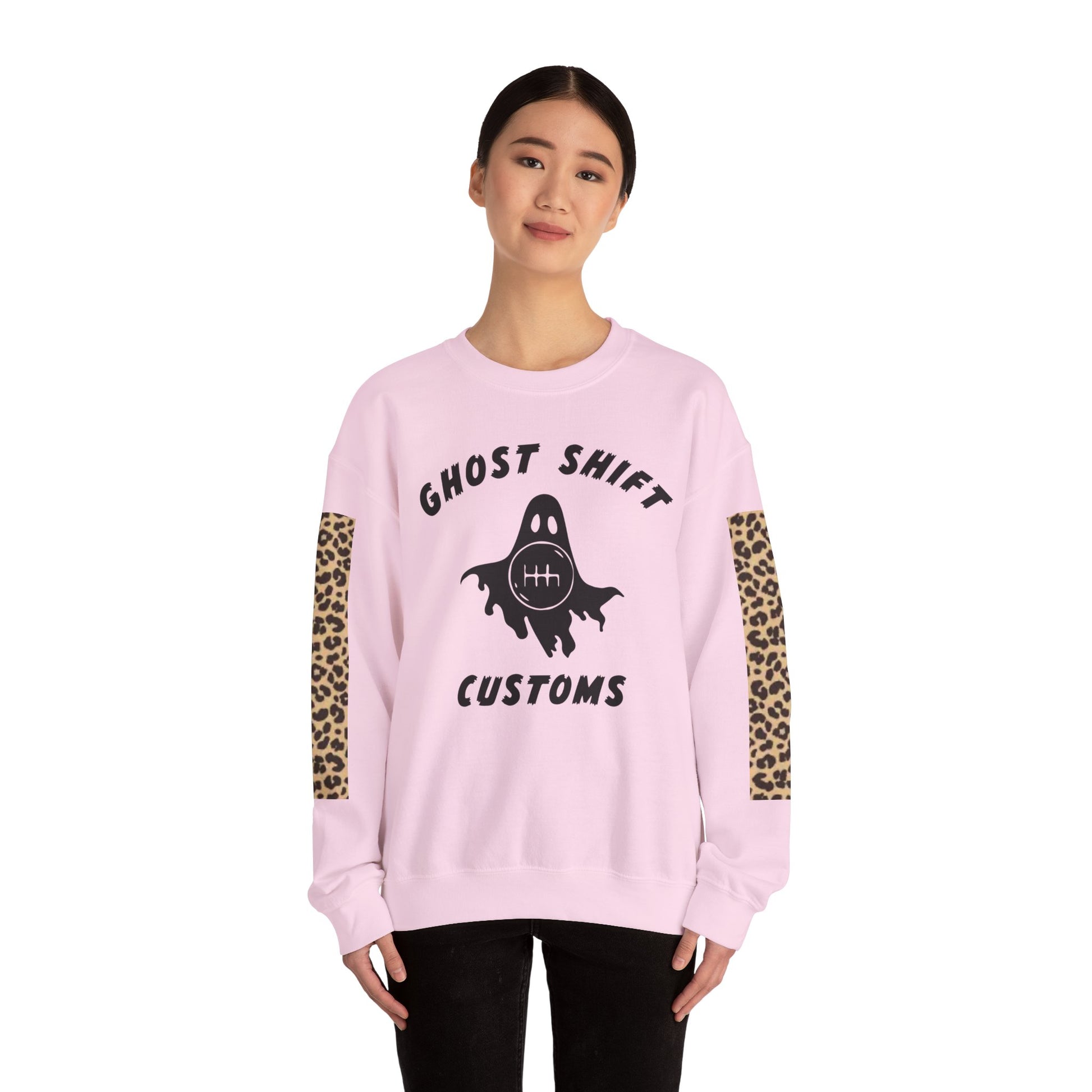 Ghost Shift Customs Cheetah Print Crewneck Sweatshirt