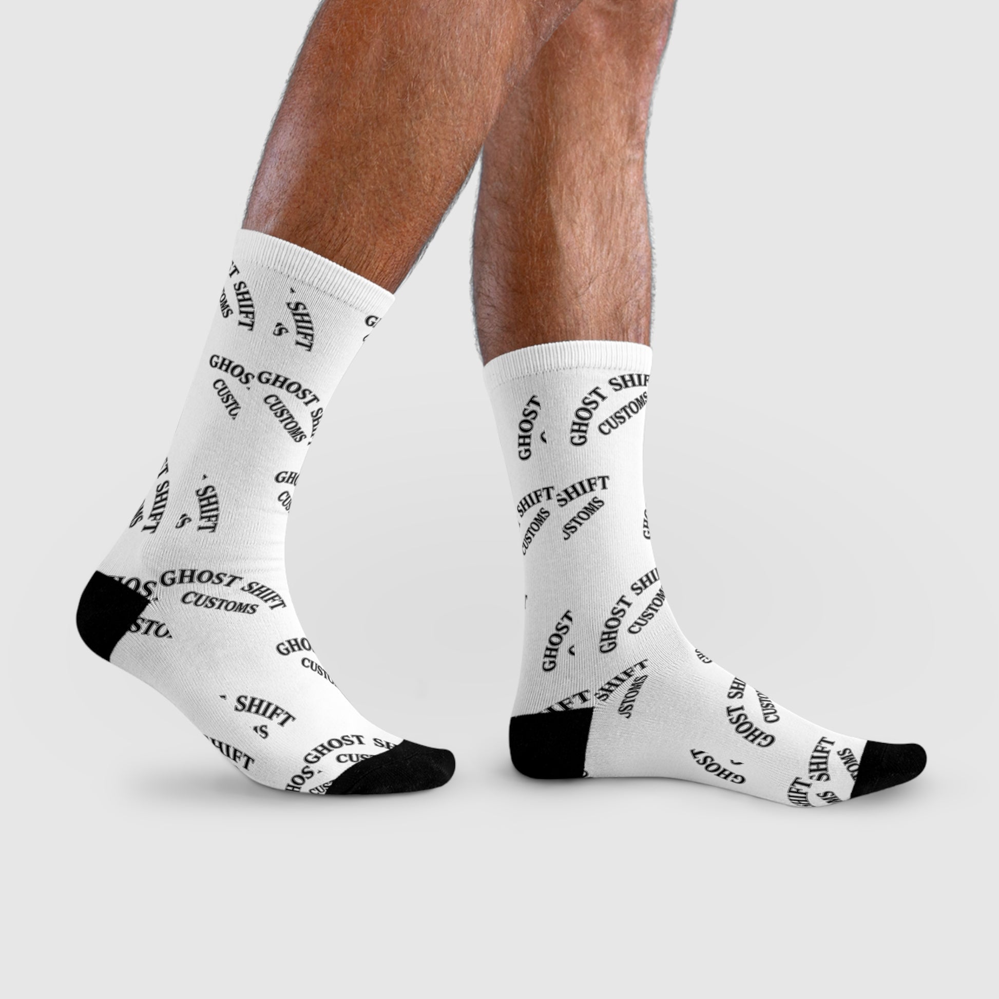 Ghost Shift Crew Socks, Trendy Socks, Unique Gift, Streetwear Accessories, Cozy Fashion, Everyday Wear