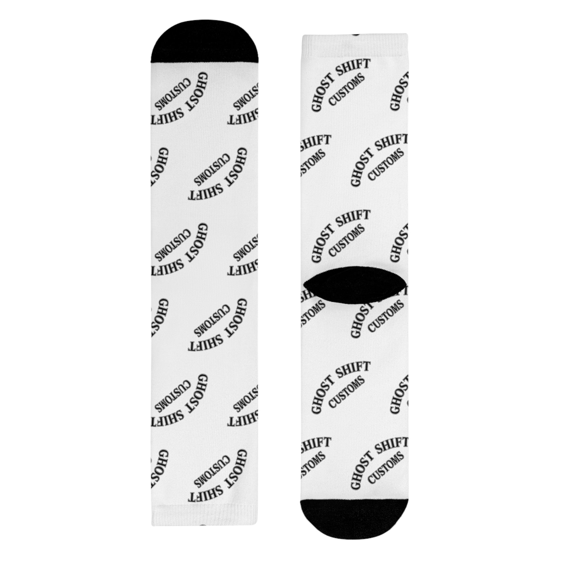 Ghost Shift Crew Socks, Trendy Socks, Unique Gift, Streetwear Accessories, Cozy Fashion, Everyday Wear