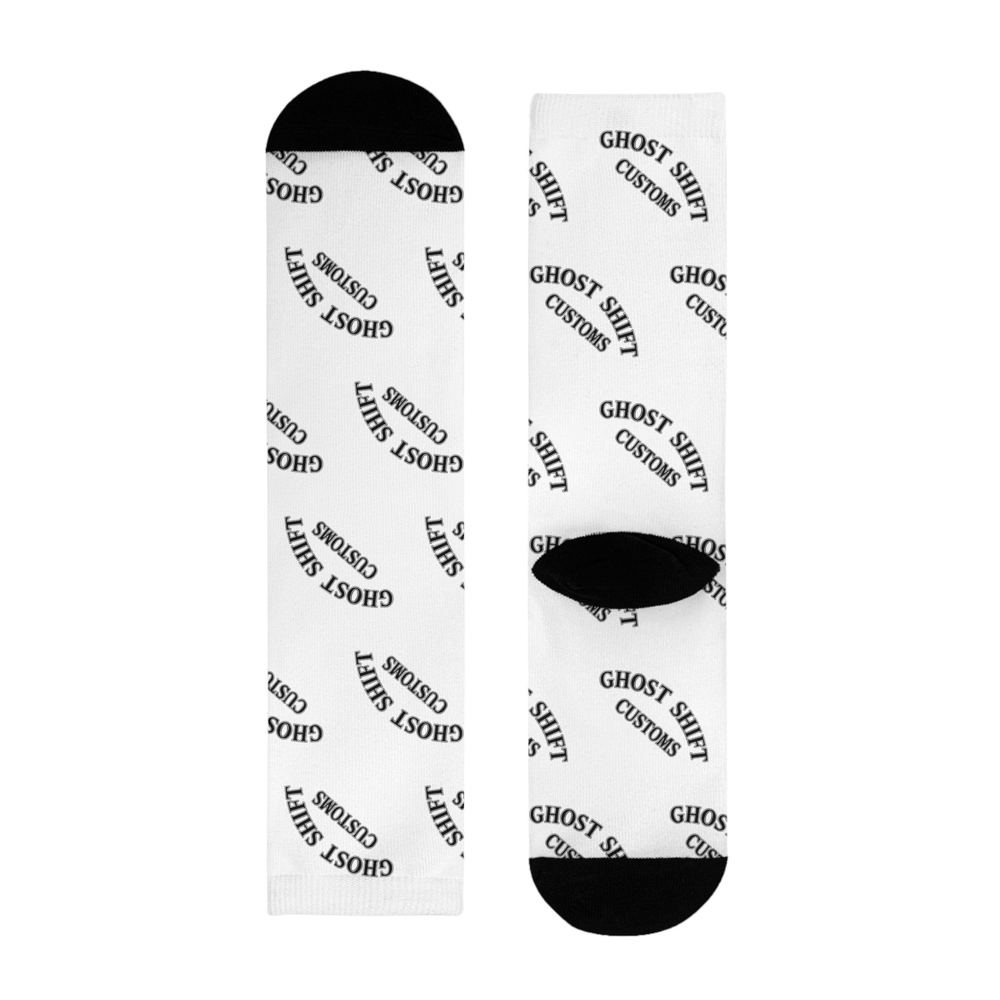 Ghost Shift Crew Socks, Trendy Socks, Unique Gift, Streetwear Accessories, Cozy Fashion, Everyday Wear