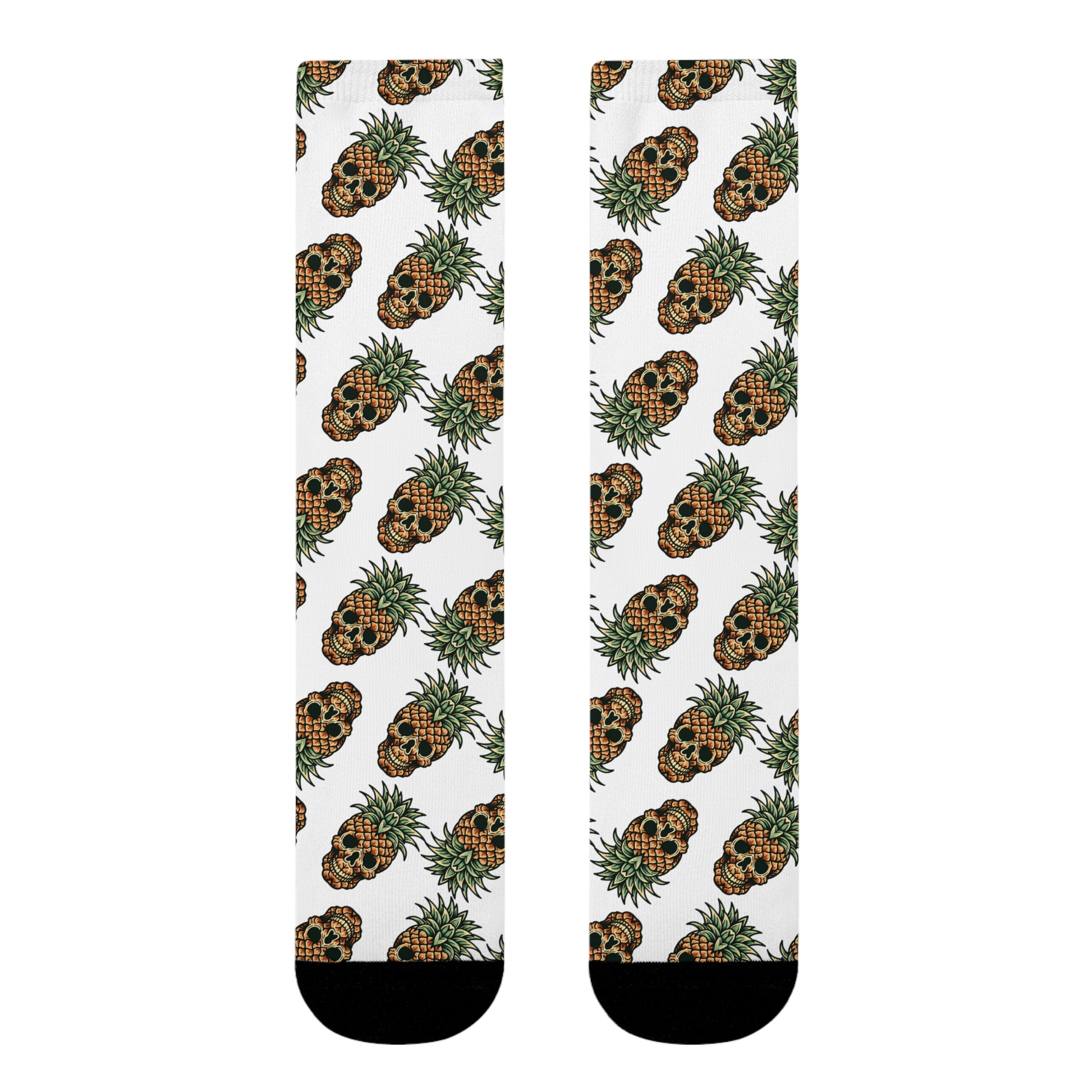 Pineapple Paradise Crew Socks, Fun Funky Socks, Summer Sock Gift, Trendy Footwear, Tropical Vibe Collection