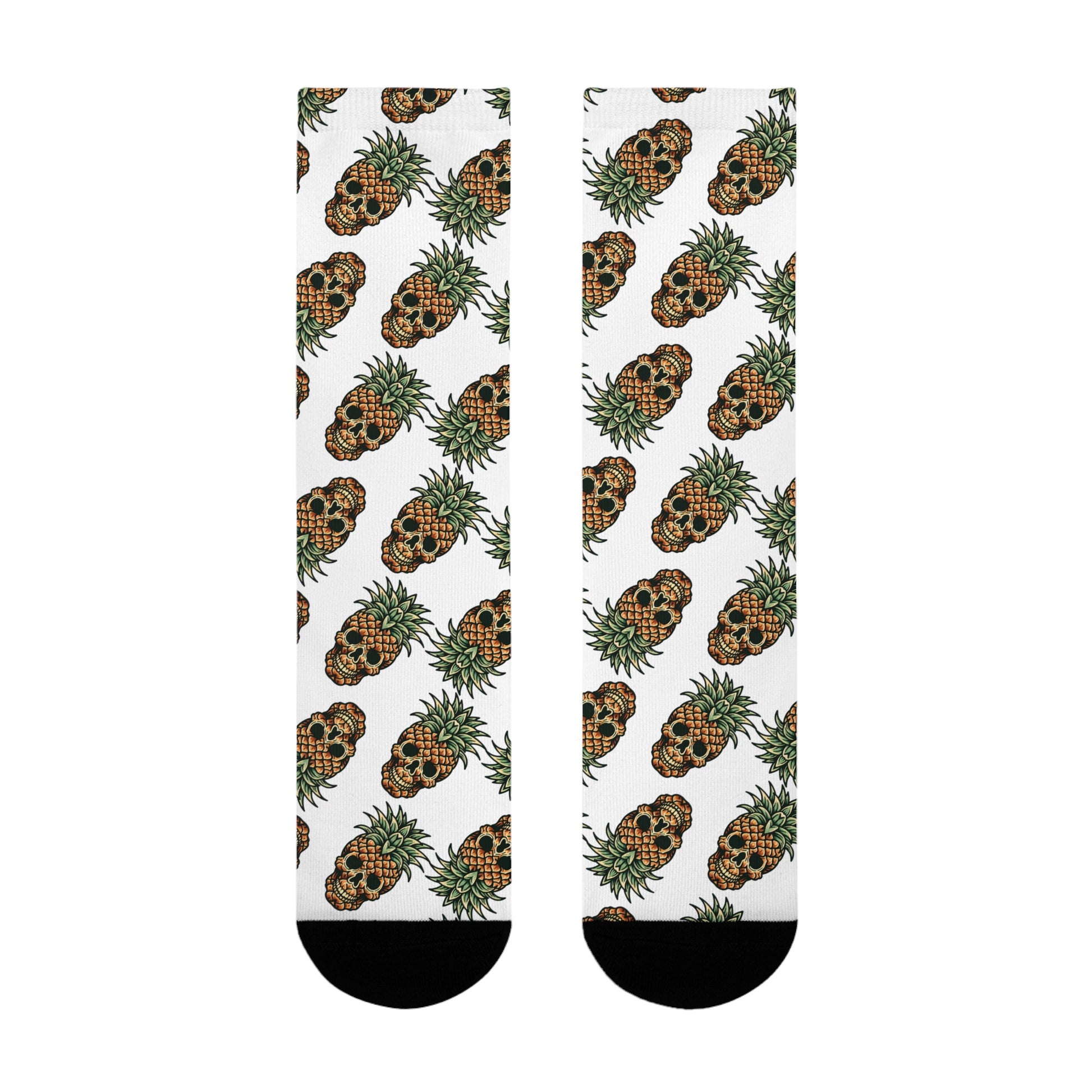 Pineapple Paradise Crew Socks, Fun Funky Socks, Summer Sock Gift, Trendy Footwear, Tropical Vibe Collection