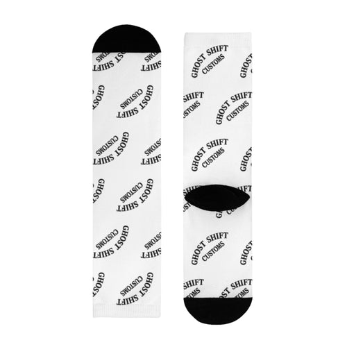 Ghost Shift Crew Socks, Trendy Socks, Unique Gift, Streetwear Accessories, Cozy Fashion, Everyday Wear