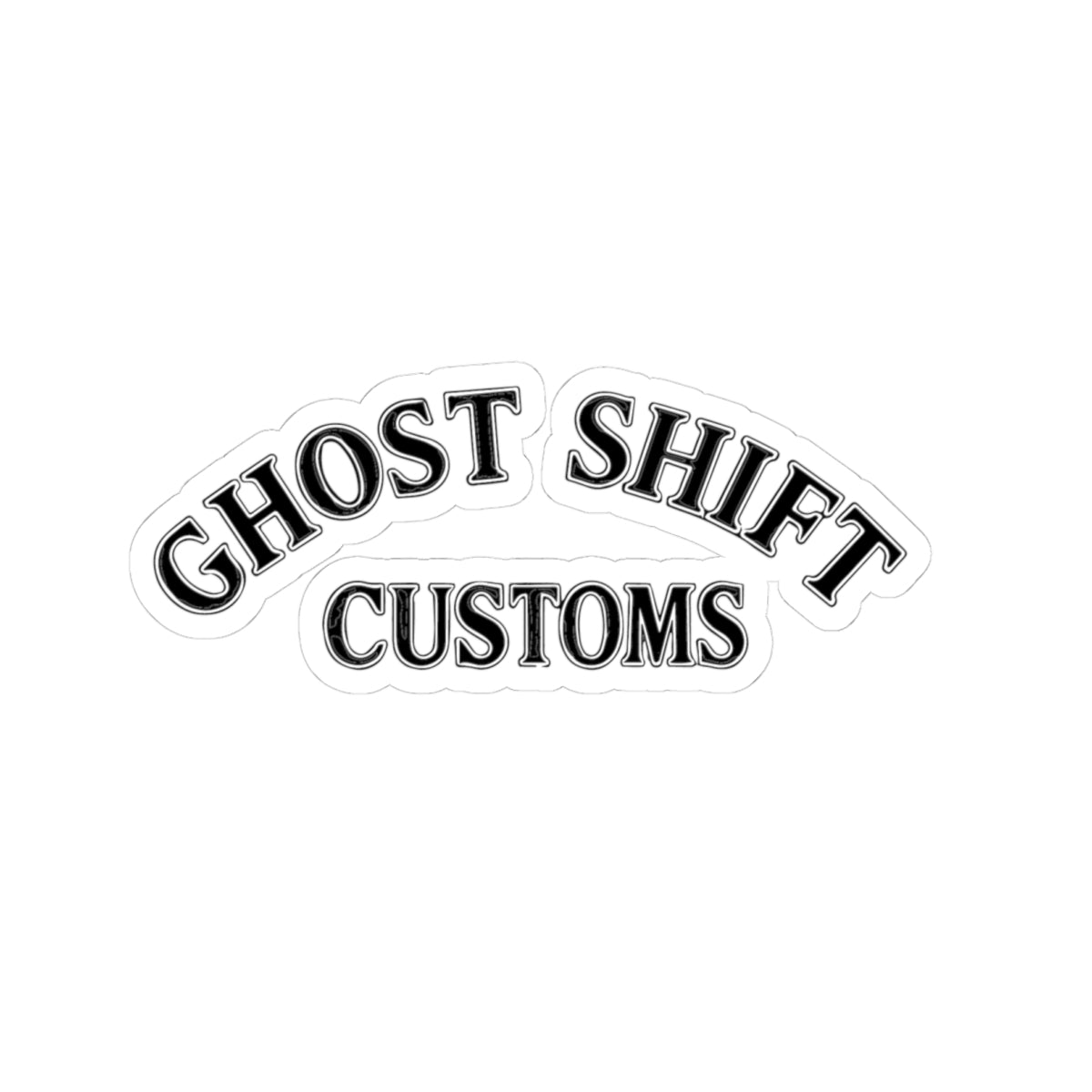 Ghost Shift Kiss-Cut Stickers, Personalized Vinyl Decals for Laptops, Water Bottles, Home Decor, Unique Gifts